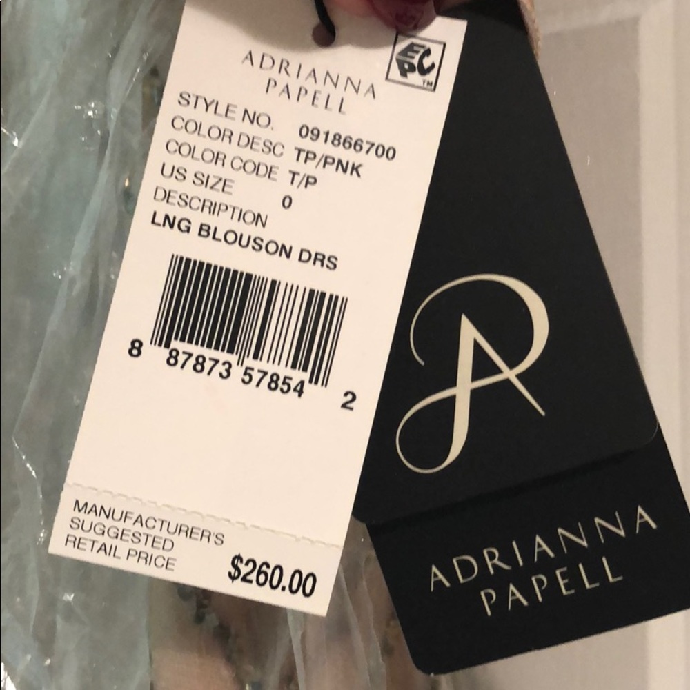 Adrianna Papell Art Deco Blouson Beaded Gown - Picture 4 of 4